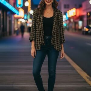 Kasper Black and Gold Blazer